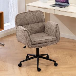Sedia da Ufficio Ergonomica Girevole Criss Cross con Braccioli Regolabili a 5 Livelli e Ruote, Schienale Rinforzato per Casa e Ufficio - Product Image 2