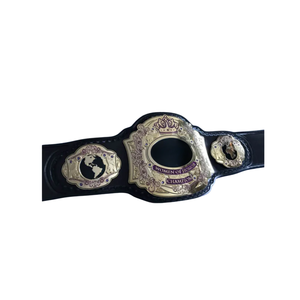 Cinturón de Campeonato Femenino Personalizable de Alta Calidad, Cinturón de Título de Lucha Libre con Elegante Diseño en Morado y Dorado - Product Image 1