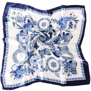 Pañuelo de satén personalizado con logo impreso, fabricante OEM ODM de marca privada para promoción de marca, exportación de pañuelos de moda. - Product Image 4