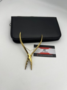 Premium Quality Two Holes Hair Extensions <b>Plier</b> Gold Plasma Color with Custom Brand Name Stainless Steel Micro link <b>Tools</b> - Product Image 5