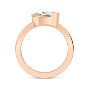 Bague de fiançailles en or rose 10 carats avec diamant de laboratoire Marquise Diamond Radiance 150 CTW, bijoux de mariée élégants et romance intemporelle - Product Image 2