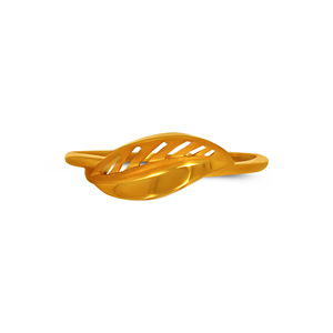 Anillo de Oro Amarillo Sólido con Diseño de Hoja para Mujer, Elegante, Inspirado en la Naturaleza, Minimalista, Joyería Fina, Anillo de Moda, Fabricante Mayorista - Product Image 3