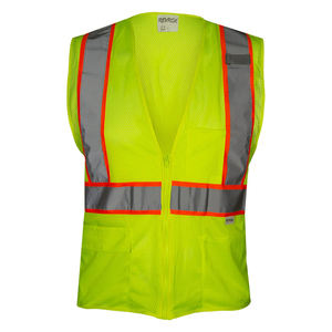 Chaleco de seguridad impermeable al por mayor 2026 con bolsillo frontal transparente, logotipo personalizado, servicio OEM, ropa de trabajo sin mangas, precio bajo - Product Image 3