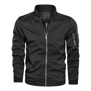 Men's Winter Bomber Jacket Warm Insulated Casual Outerwear Wholesale Manufacturer Lightweight Casual <b>Zip</b> Bomber Jacket - Product Image 2
