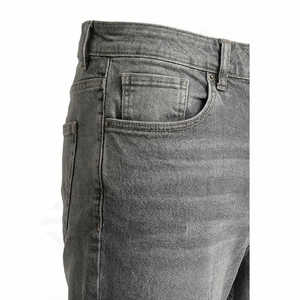 Jeans de Mezclilla Elástica para Hombre, Modernos, Cómodos, Estilo Urbano, Color Azul Sólido, Secado Rápido, Algodón, Primavera-Otoño - Product Image 6