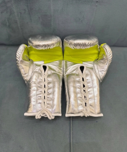 Fly Boxing <b>Gloves</b> Head Guard Groin Guard Genuine Leather Lace-Up Custom Logo Silver Yellow Lightweight Breathable Sparring Gear - Product Image 6