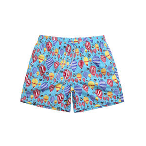 Shorts de plage pour hommes avec doublure en mesh, shorts de surf avec impression de motifs, short de bain - Product Image 1