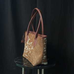 Leather Hair On Tote Bag Cowhide Handbag Women Shoulder <b>Purse</b> Designer Fashion <b>Large</b> Capacity Tote Bag LHTB-0083 - Product Image 3