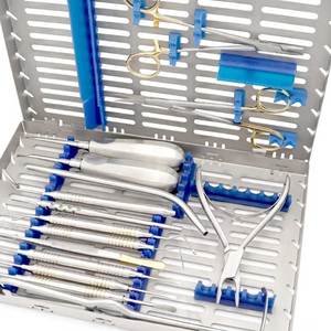 Juego de 17 instrumentos ajustables para extracción dental quirúrgica en cabras y ganado: elevadores, fórceps, tijeras y estuche de esterilización - Product Image 5
