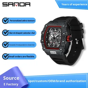 Reloj de Cuarzo Cuadrado para Hombre con Función de Calendario Luminoso, Reloj de Pulsera Moderno y Casual - Product Image 2