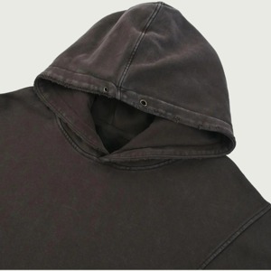 Sweat-shirt à capuche oversize pour homme, 100% coton molletonné, pull-over, couleur unie, respirant, écologique, ODM - Product Image 2