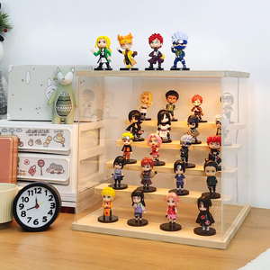 Gran oferta, estante de exhibición transparente de acrílico y madera a prueba de polvo, almacenamiento de modelos manuales y escaparate para figuras de acción, caja de escaparate de Juguetes - Product Image 2