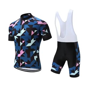 Vêtements de cyclisme pour hommes grandes tailles en promotion : short de cyclisme personnalisé, maillot de cyclisme à manches courtes et ensemble de short à bretelles, uniforme de cyclisme. - Product Image 4