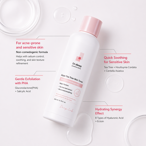 โทนเนอร์บำรุงผิวหน้าทีทรี Acpa ผสม PHA ช่วยผลัดเซลล์ผิวอย่างอ่อนโยน ปลอบประโลมผิวแพ้ง่าย ควบคุมความมัน กระชับรูขุมขน เครื่องสำอางเกาหลี - Product Image 1