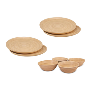 ชุดจานชามไม้ไผ่คุณภาพสูงแบบขายส่ง 8 ชิ้น สำหรับงานเลี้ยงและตกแต่งบ้าน จากเวียดนาม - Product Image 2