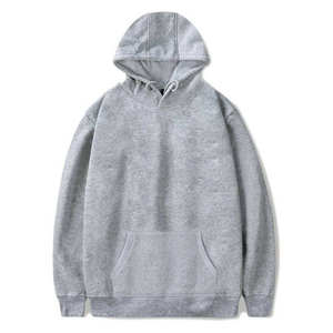 <b>Men's</b> Blue Hooded Sweatshirt Regular Fit Cotton French Terry Casual Autumn Style Pocket Design Knitted Hoodie - Product Image 3