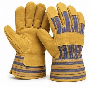 Gants de rigger canadiens en cuir lisse, durables, respirants, flexibles, antidérapants, résistants à la chaleur, avec manchette renforcée, personnalisables - Product Image 1
