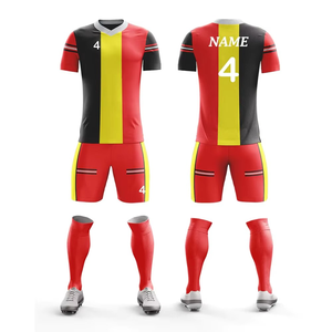 Ensemble de Tenues de Football Originales en Gros – Maillot et Short de Club Personnalisables à Manches Courtes 100% Polyester avec Option Logo Frontal - Product Image 6