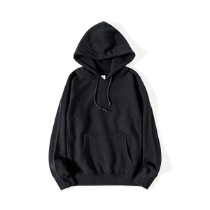 Sweat à capuche noir pour homme de qualité supérieure, coupe ample, en coton, style streetwear, avec logo brodé personnalisé, sweats à capuche et sweat-shirts pour homme - Product Image 1