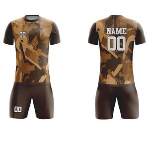 Uniforme de Fútbol para Hombre, Transpirable, Verano, Ropa Deportiva Corta, 100% Poliéster, Antibacterial, Anti-UV, Secado Rápido, Logotipo Personalizado, Venta al Por Mayor - Product Image 2