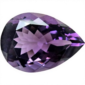 Cabujón de piedras preciosas sueltas de pera de tamaño mixto de amatista brasileña 100% piedra de amatista púrpura Natural para uso de joyería a precio a granel - Product Image 1