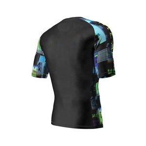 Camiseta de compresión BJJ MMA de manga corta para hombre, Rashguard sublimado para entrenamiento de gimnasio, estilo deportivo, Top de Fitness de larga duración - Product Image 4