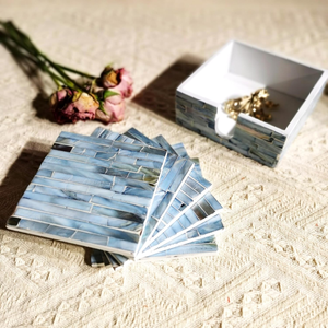 Posavasos de estilo costero de nácar con soporte, posavasos decorativos de concha de capiz para mesa de café, de Vietnam - Product Image 3