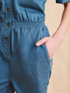 Combinaison en jean pour femme, style décontracté, boutonnée sur le devant, tenue une pièce, mode moderne, vêtements confortables pour tous les jours, style streetwear - Product Image 5