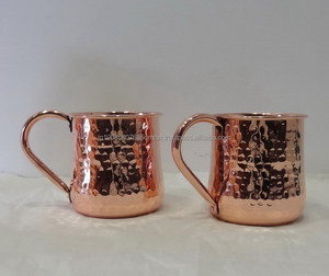 Tasse en cuivre massif martelé 100 % écologique et personnalisable, nouveau style, plaqué cuivre, idéale pour les mariages – Meilleures ventes - Product Image 3