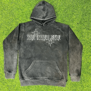 Sweat à capuche en molleton imprimé effet délavé pour homme, 100 % coton, coupe oversize, respirant, idéal pour l'hiver, tricoté 400g - Product Image 1