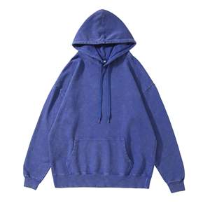 Sweat à capuche d'hiver surdimensionné pour homme, 100% coton biologique, 300 g/m², en molleton épais, style streetwear vieilli, délavé à l'acide - Product Image 5