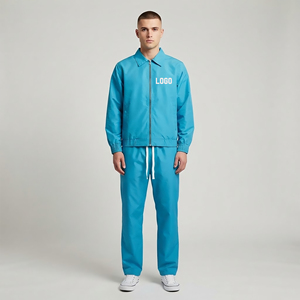 Custom Made Clothing Windbreaker <b>Jacket</b> and Nylon Track Pants Detachable Zip up Nylon Sweatsuit Set Men Windbreaker Tracksuit - Product Image 4