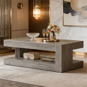 Storage Space <b>Coffee</b> <b>Table</b> <b>Dining</b> <b>Table</b> Cocktail <b>Table</b> with Practical Hidden Storage Features - Product Image 2