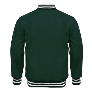 Chaqueta Varsity Azul Marino y Roja para Hombre, con Bloques de Color, Cuello Alto, Cierre de Cremallera, Casual, Resistente al Viento, Forro Polar de 300g, Tendencia Actual - Product Image 3