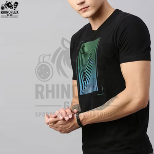 Nueva camiseta de diseño ecológico para hombre, estampada con tecnología DTF, de corte holgado, cómoda, 100% algodón, a bajo precio. - Product Image 2
