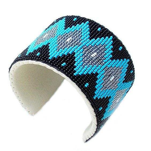Vintage Butterfly Wedding Jewelry Beaded Embroidery Cuff Bracelet Design Custom Seed Beads Handmade Embroidery - Product Image 1