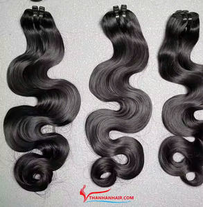 Cheveux vietnamiens Super Double Drawn Vierge Cheveux Vapeur Corps Vague Trame Unproccess Noir Couleur Commandez aujourd'hui!! - Product Image 5