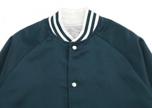 Blouson bomber uni pour homme, col montant, fermeture éclair, coupe classique, vêtement décontracté d'automne, matière polyester - Product Image 4