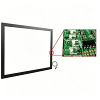 Kit de superposition d'écran tactile infrarouge DIY 32" 43" 55" avec cadre tactile IR, interface USB en aluminium