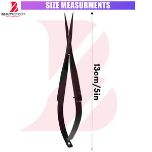 Tijeras para cejas de color negro plasma, antideslizantes, duraderas, ligeras, de primera calidad, fáciles de usar, tijeras de belleza multiusos - Product Image 3