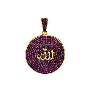 Pendentif religieux fait main avec un design de bijoux de luxe et une finition en or de haute qualité - Product Image 1