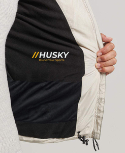 Husky Men's Winter Hooded Puffer <b>Jacket</b> Thick Quilted Windproof Casual Zipper Front Solid Color Regular Fit - Product Image 2