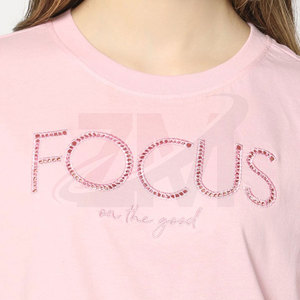 Camiseta Bordada para Mujer, Ligera, de Manga Corta, para Moda Casual y Comodidad Diaria, Premium - Product Image 5