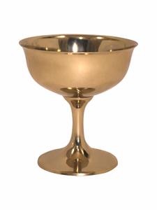 Calice de luxe moderne en métal doré, centre de table, sans BPA, résistant à la chaleur, pour décoration de table de fête, finition dorée polie sur pied - Product Image 5