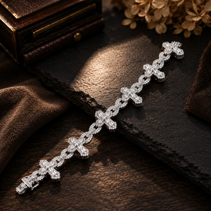 Top Quality Modern Design 925 <b>Silver</b> <b>Men's</b> Premium Iced Out CROSS Custom Cuban Link Moissanite Diamond Bracelet Gifts <b>for</b> <b>men</b> - Product Image 6