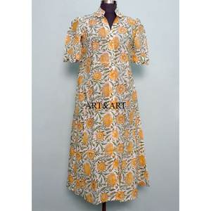 Elegante Vestido Midi Casual de Verano para Mujer, Estilo Boho, Vintage, Floral, de Algodón, con Mangas Cortas y Cintura Natural - Product Image 3