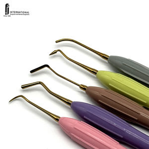 Juego de 5 instrumentos dentales LM Artre para composite, venta al por mayor de fábrica, mango de silicona manual premium, ergonómico, certificado CE - Product Image 5