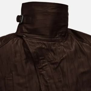 Manteau Trench Classique pour Homme en Cuir de Mouton Véritable Respirant de Haute Qualité, Imperméable, Design Vintage, Col Montant, Hiver Standard - Product Image 3