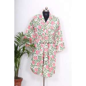 Robe midi moulante en coton tricoté à imprimé floral vintage, écologique, lavable, respirante, style bohème hip-hop pour femmes - Product Image 3