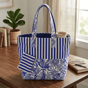 กระเป๋าหิ้วชายหาดผ้ากระสอบพิมพ์ลายสองสีแบบกำหนดเอง เป็นมิตรกับสิ่งแวดล้อม ปิดด้วยฝาปิดแบบพับ หูหิ้วเชือก ใช้งานได้ยาวนาน เหมาะสำหรับฤดูร้อน - Product Image 2